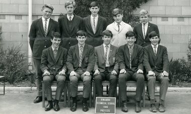 Photograph - Group, Ringwood Technical School 1966 Male Prefects, c 1966