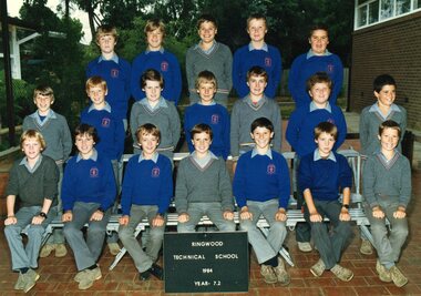 Photograph - Group, Ringwood Technical School 1984 Year 7.2, c 1984