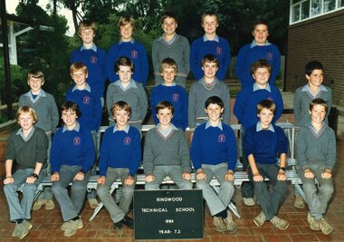 Photograph - Group, Ringwood Technical School 1984 Year 7.2