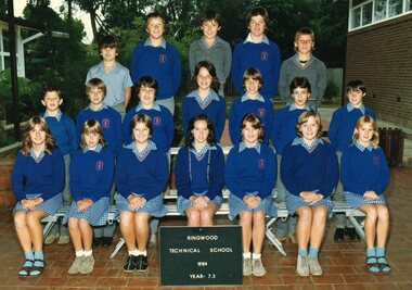Photograph - Group, Ringwood Technical School 1984 Year 7.3, c 1984