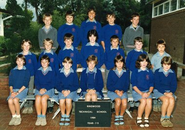 Photograph - Group, Ringwood Technical School 1984 Year 7.5