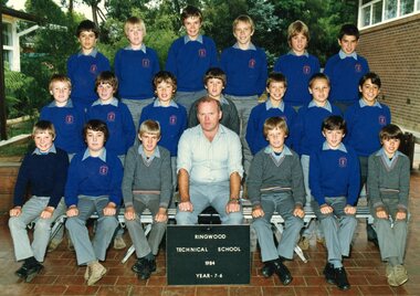 Photograph - Group, Ringwood Technical School 1984 Year 7.6