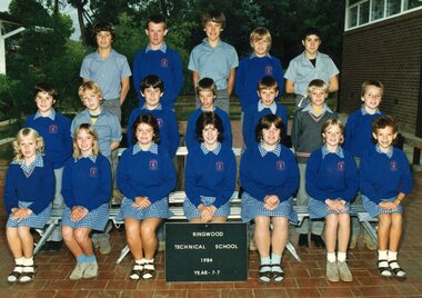 Photograph - Group, Ringwood Technical School 1984 Year 7.7, c 1984