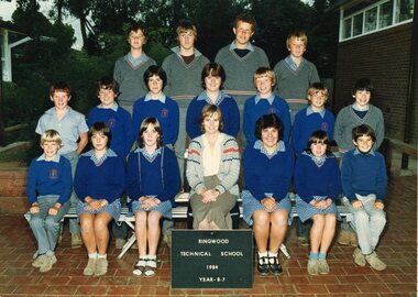Photograph - Group, Ringwood Technical School 1984 Year 8.7, c 1984