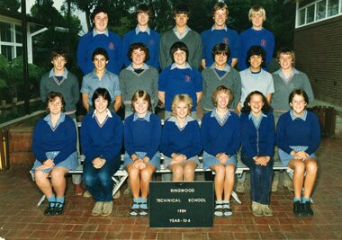 Photograph - Group, Ringwood Technical School 1984 Year 10.6, c 1984