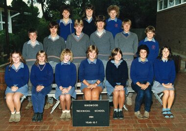 Photograph - Group, Ringwood Technical School 1984 Year 10.7, c 1984