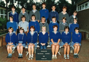 Photograph - Group, Ringwood Technical School 1984 Year 10.8, c 1984