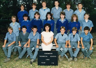 Photograph - Group, Ringwood Technical School 1986 Year 7.8, c 1986