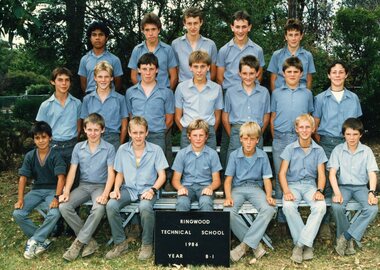 Photograph - Group, Ringwood Technical School 1986 Year 8.1, c 1986