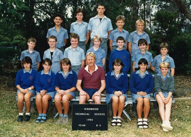 Photograph - Group, Ringwood Technical School 1986 Year 8.3, c 1986