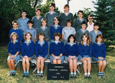 Photograph - Group, Ringwood Technical School 1986 Year 9.3, c 1986