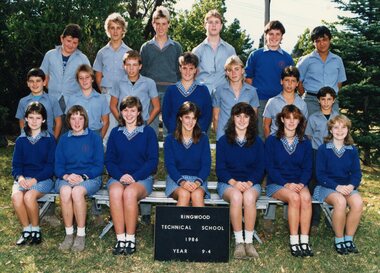 Photograph - Group, Ringwood Technical School 1986 Year 9.4, c 1986