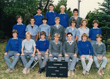 Photograph - Group, Ringwood Technical School 1986 Year 9.6, c 1986