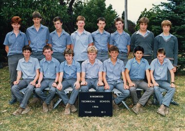 Photograph - Group, Ringwood Technical School 1986 Year 10.1, c 1986