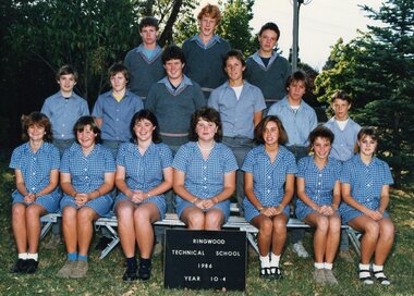 Photograph - Group, Ringwood Technical School 1986 Year 10.4, c 1986