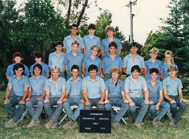 Photograph - Group, Ringwood Technical School 1986 Year 11.4, c 1986