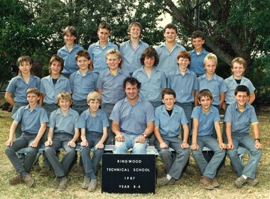 Photograph - Group, Ringwood Technical School 1987 Year 8.6, c 1987