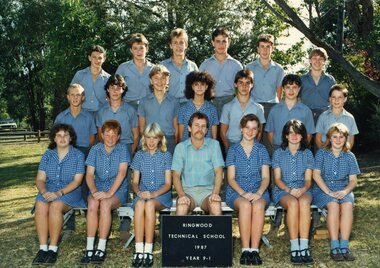Photograph - Group, Ringwood Technical School 1987 Year 9.1, c 1987