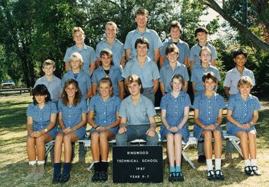 Photograph - Group, Ringwood Technical School 1987 Year 9.7, c 1987