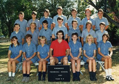Photograph - Group, Ringwood Technical School 1987 Year 9.9, c 1987