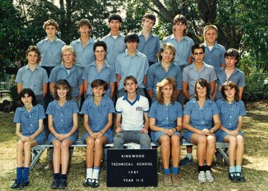 Photograph - Group, Ringwood Technical School 1987 Year 11.2, c 1987