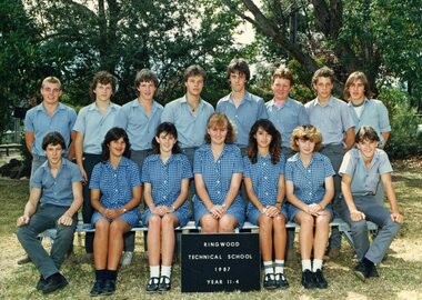 Photograph - Group, Ringwood Technical School 1987 Year 11.4, c 1987
