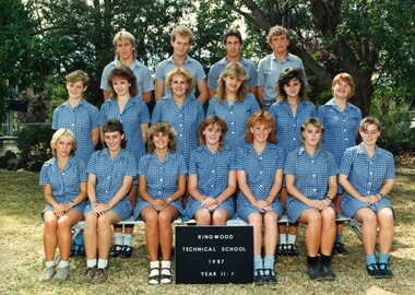 Photograph - Group, Ringwood Technical School 1987 Year 11.7, c 1987