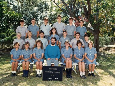 Photograph - Group, Ringwood Technical School 1988 Year 8.6, c 1988