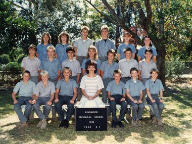 Photograph - Group, Ringwood Technical School 1988 Year 8.7, c 1988
