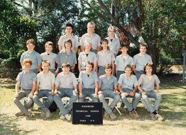 Photograph - Group, Ringwood Technical School 1988 Year 9.9, c 1988