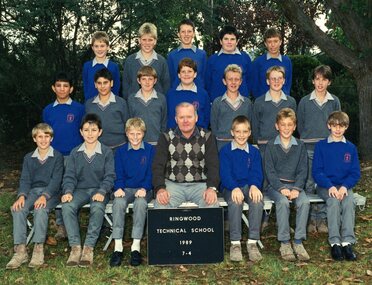 Photograph - Group, Ringwood Technical School 1989 Year 7.4, c 1989