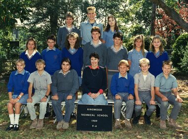 Photograph - Group, Ringwood Technical School 1989 Year 9.6, c 1989