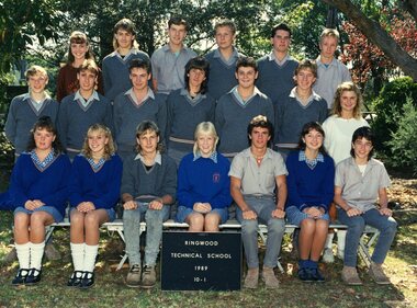 Photograph - Group, Ringwood Technical School 1989 Year 10.1, c 1989