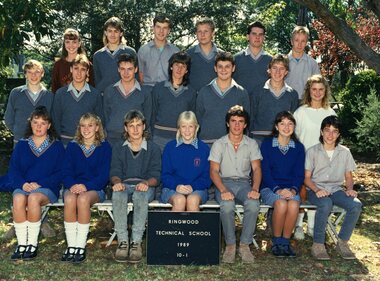 Photograph - Group, Ringwood Technical School 1989 Year 10.1, c 1989