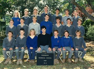 Photograph - Group, Ringwood Technical School 1989 Year 10.2, c 1989