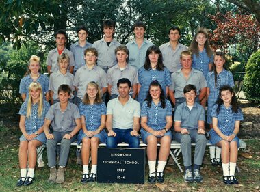 Photograph - Group, Ringwood Technical School 1989 Year 10.4