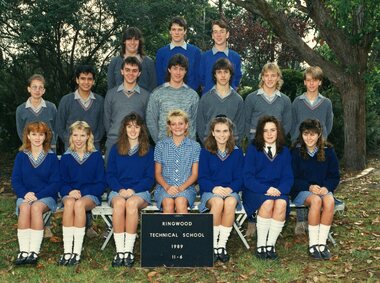 Photograph - Group, Ringwood Technical School 1989 Year 11.6, c 1989
