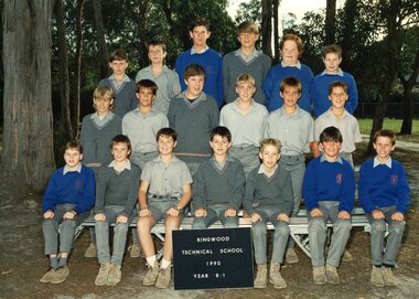 Photograph - Group, Ringwood Technical School 1990 Year 8.1, c 1990