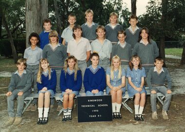 Photograph - Group, Ringwood Technical School 1990 Year 9.1, c 1990