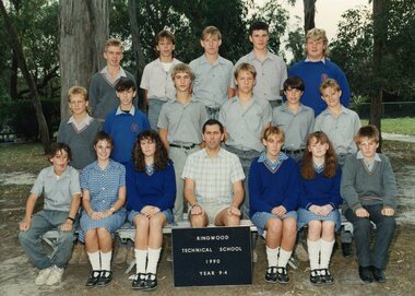Photograph - Group, Ringwood Technical School 1990 Year 9.4, c 1990