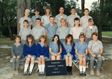 Photograph - Group, Ringwood Technical School 1990 Year 10.7, c 1990