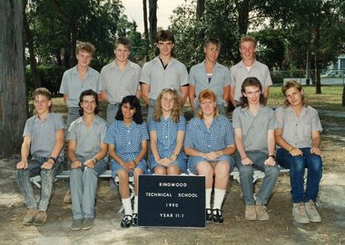 Photograph - Group, Ringwood Technical School 1990 Year 11.1, c 1990