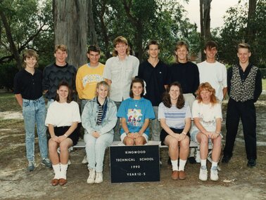 Photograph - Group, Ringwood Technical School 1990 Year 12.5, c 1990