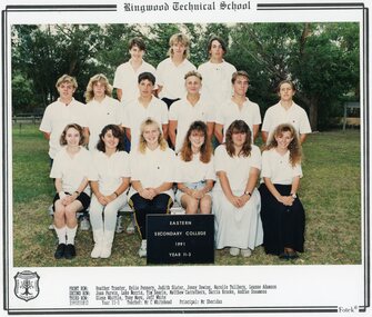 Photograph - Group, Eastern Secondary College 1991 Year 11.3, c 1991