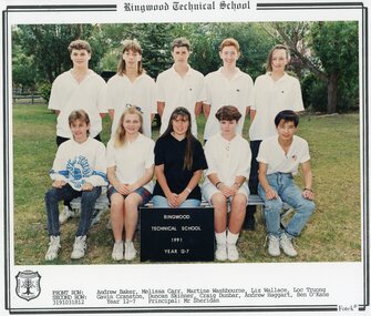 Photograph - Group, Eastern Secondary College 1991 Year 12.7, c 1991