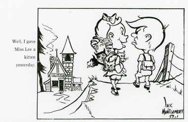 Document - Cartoon Sketches, Ringwood Technical School Collection of Jack Montgomery Cartoons 1960 (From Tree Top)