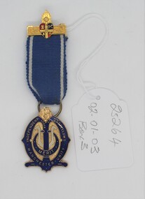 Medal, Masonic presentation medal Ringwood c 1950s
