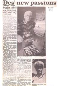 Newspaper, Des Shinkfield paintings of HMAS Australia