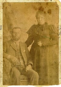 Photograph, Samuel & Elizabeth Cutts- year and place unknown (Refer also Digital copies of Cutts Family - EM0001 to EM0014)