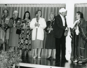 Photograph, Ringwood City Council - Community Service Awards, 1991. Presented by Cr Betty Milton, Mayor City of Ringwood
